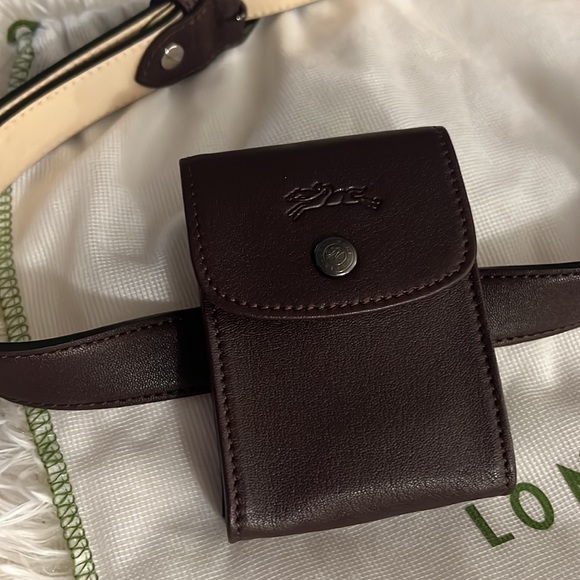 Longchamp 🔥🔥🔥 Burgundy Leather Le Pliage Cuir Ladies' Belt Bag -RARE FIND - Picture 4 of 7